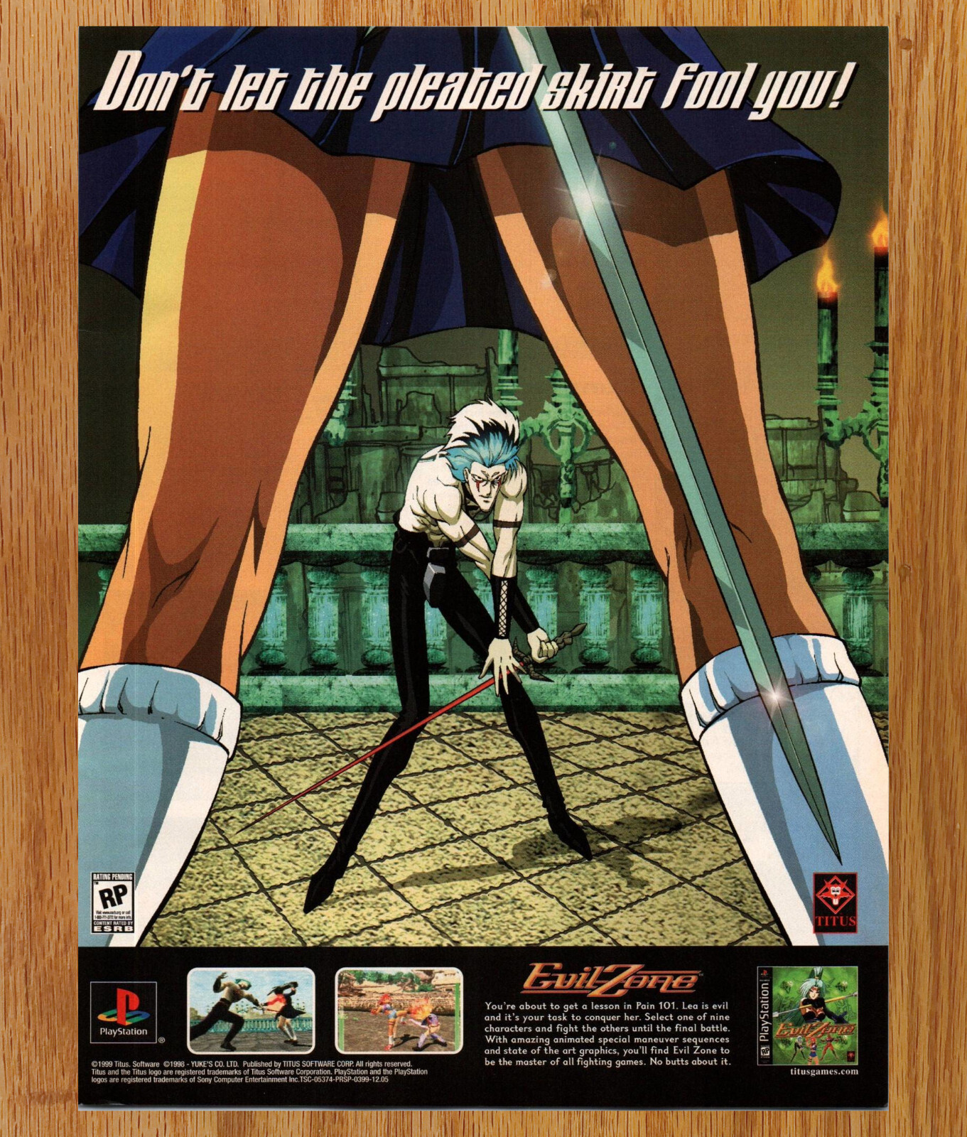 Evil Zone Titus 3D Fighting - Video Game Print Ad Poster Promo Art 1999