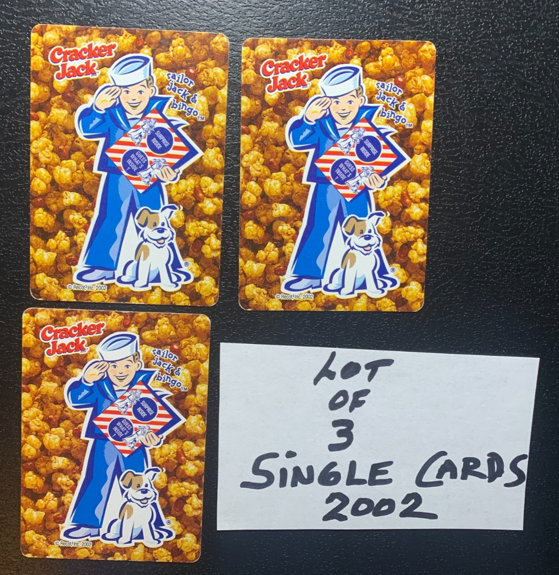 Swap Playing Card     CRACKER JACK     Lot of 3 Single Cards     2002