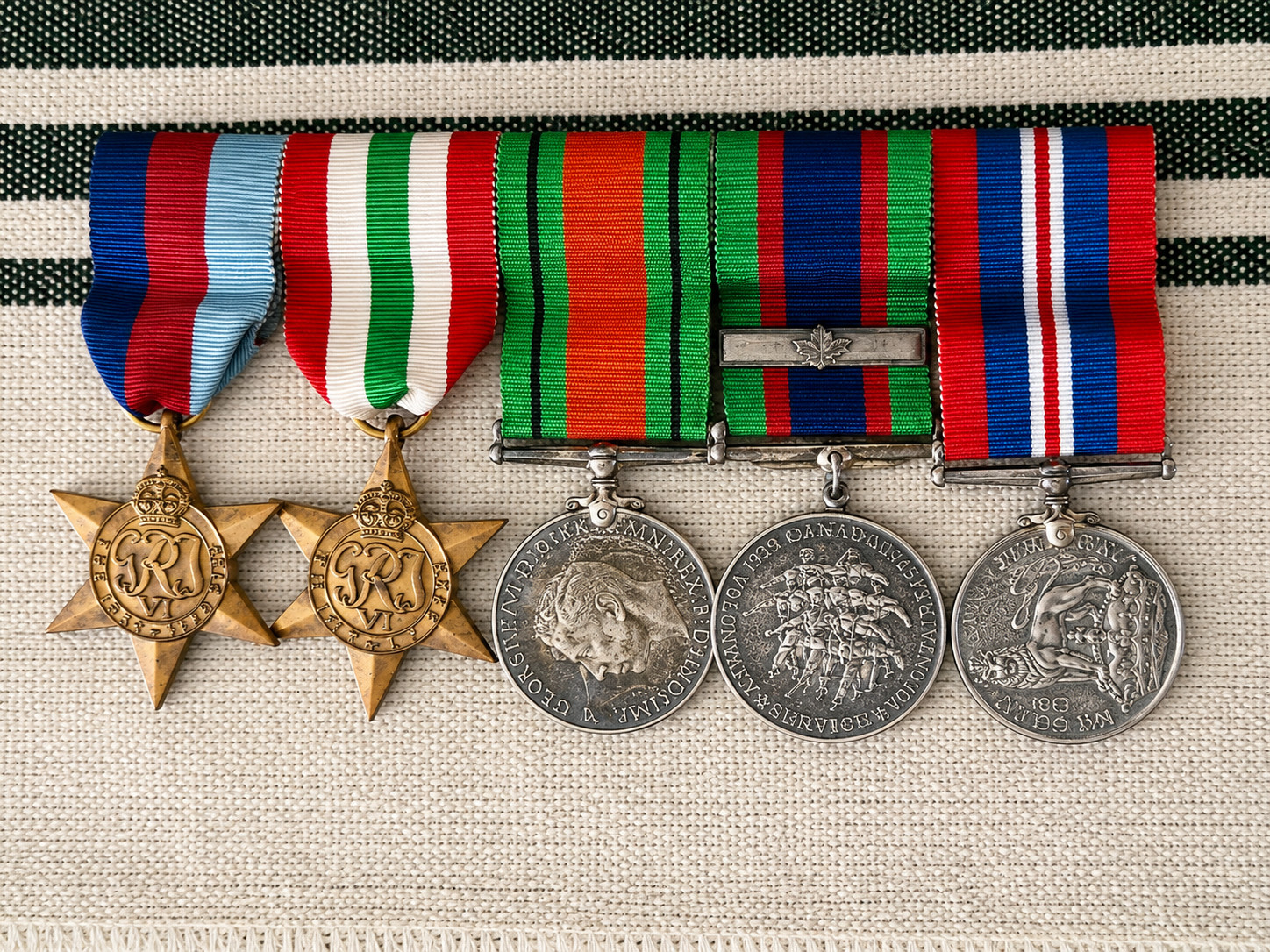 Original Canadian WW11 Medal Group 1939-45 Star Italy Star Defence Medal CVSM