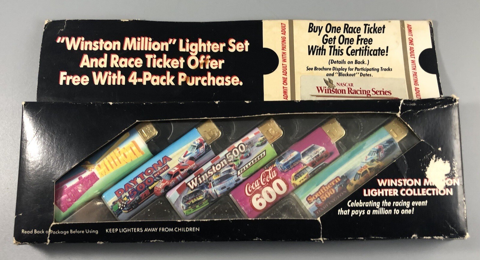 1993 Winston Million Lighter Set of 5 Lighters By CRICKET Factory Sealed Hd1