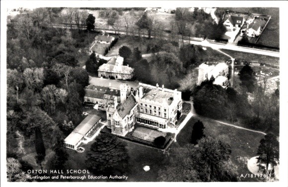 Postcard Orton Peterborough Cambridgeshire England, Orton Hall School - 5143910