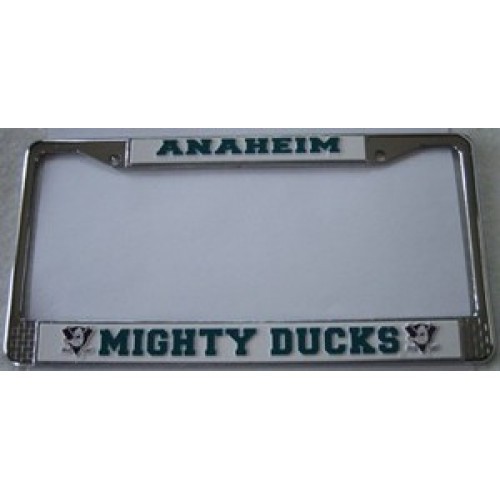ANAHEIM MIGHTY DUCKS LOGO TEAM NHL HOCKEY CHROME LICENSE PLATE FRAME MADE IN USA