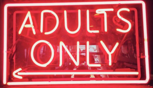 Adults Only Arrow This Way Neon Sign Beer Bar Pub Wall Window Decor  19x15