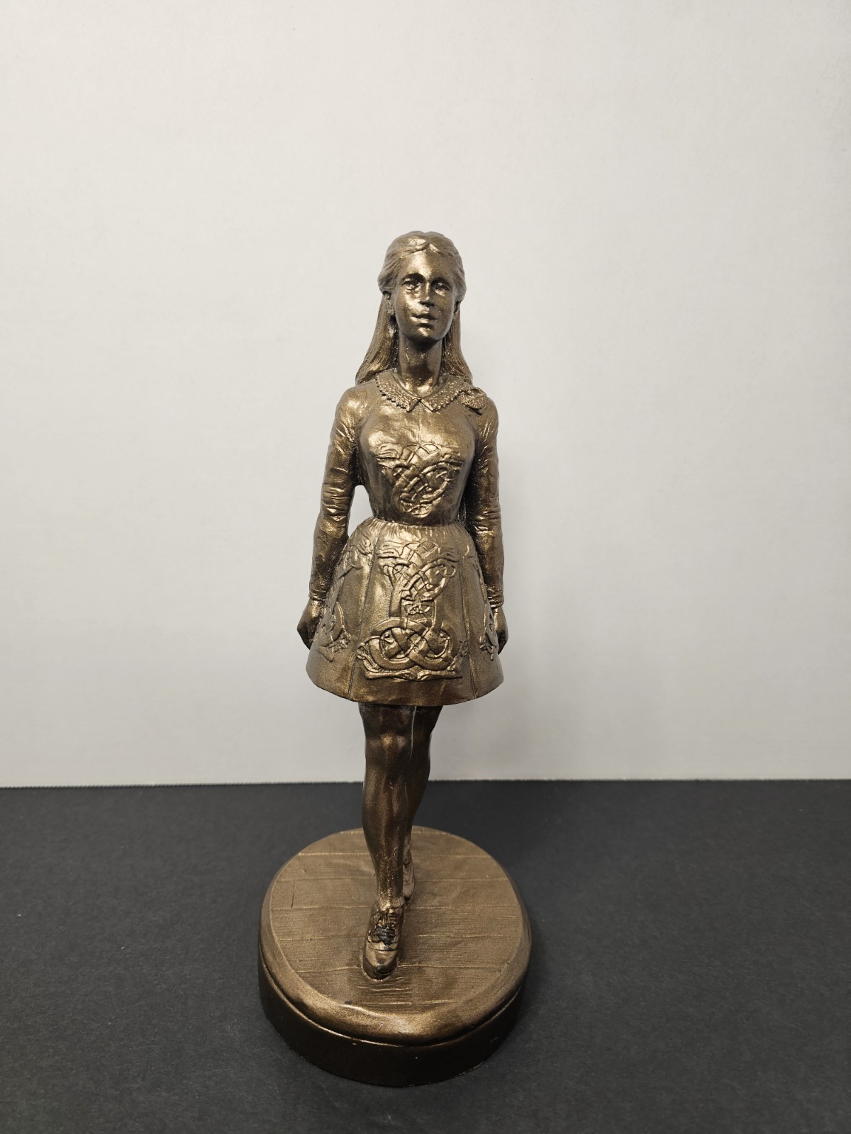 Genesis Fine Arts Irish Dancer Bronze Statue 10.5 Inch Made in Ireland