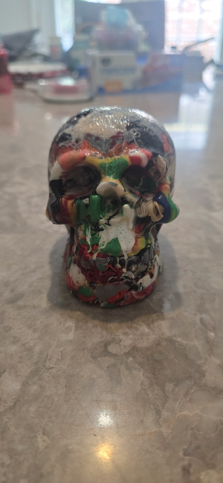 Large Skull Made Of The Poop Of A Bambu