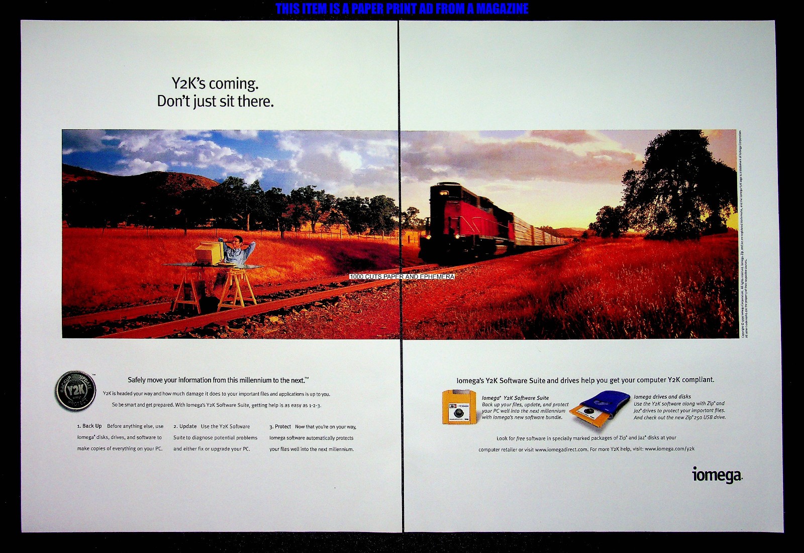 Iomega Zip Jaz Floppy Drives + Software 1999  Print Magazine Ad Poster ADVERT