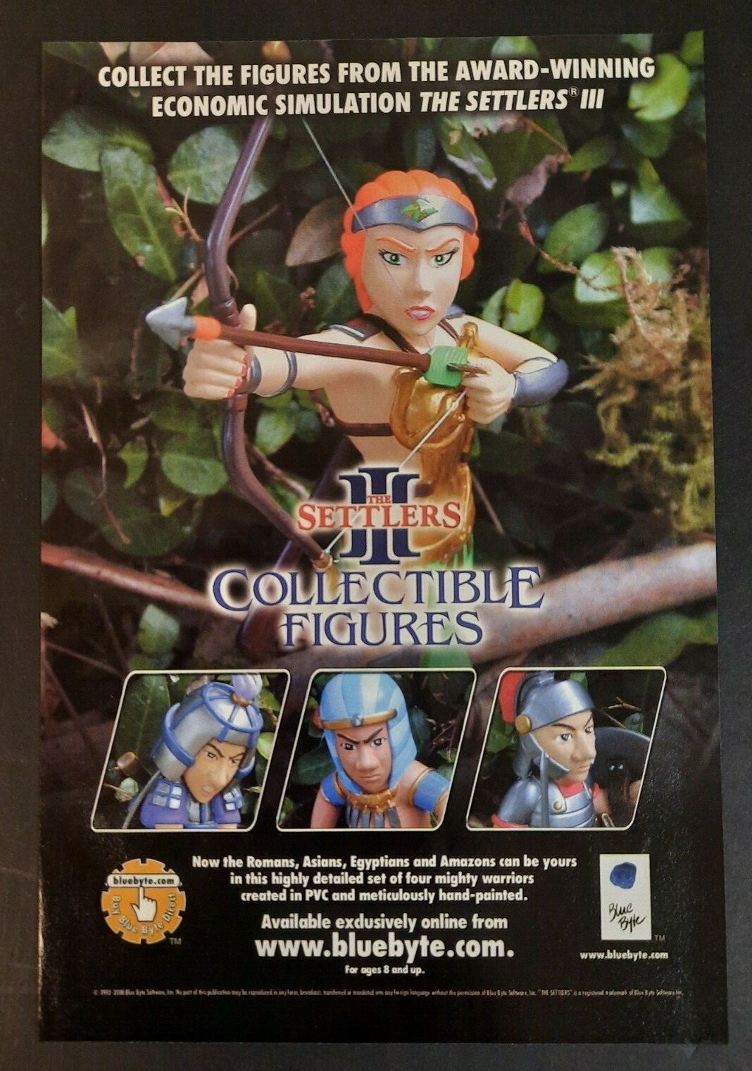 THE SETTLERS III Collectible Action Figures ~ Vintage Magazine PRINT AD 2000 