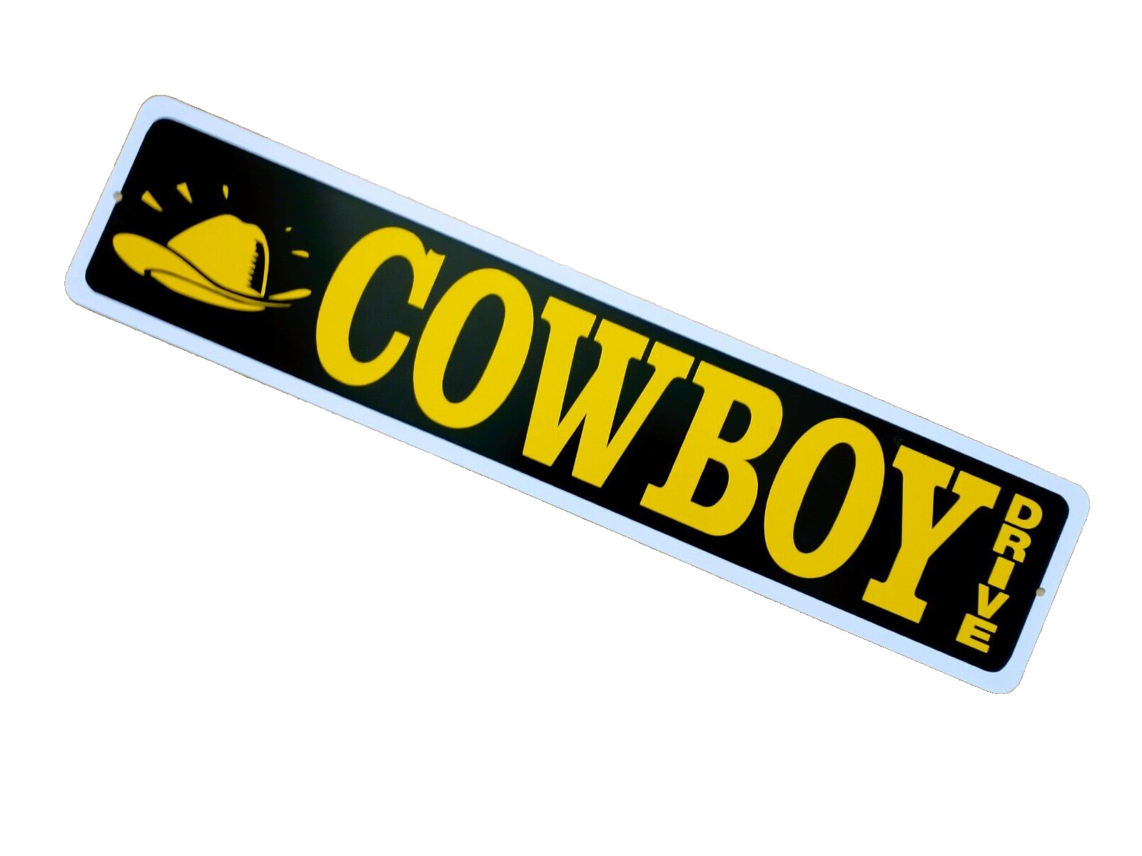 Rustic Western Street Sign Cowboy Drive 23x5 Novelty Cowboy Gift Vinyl Decor