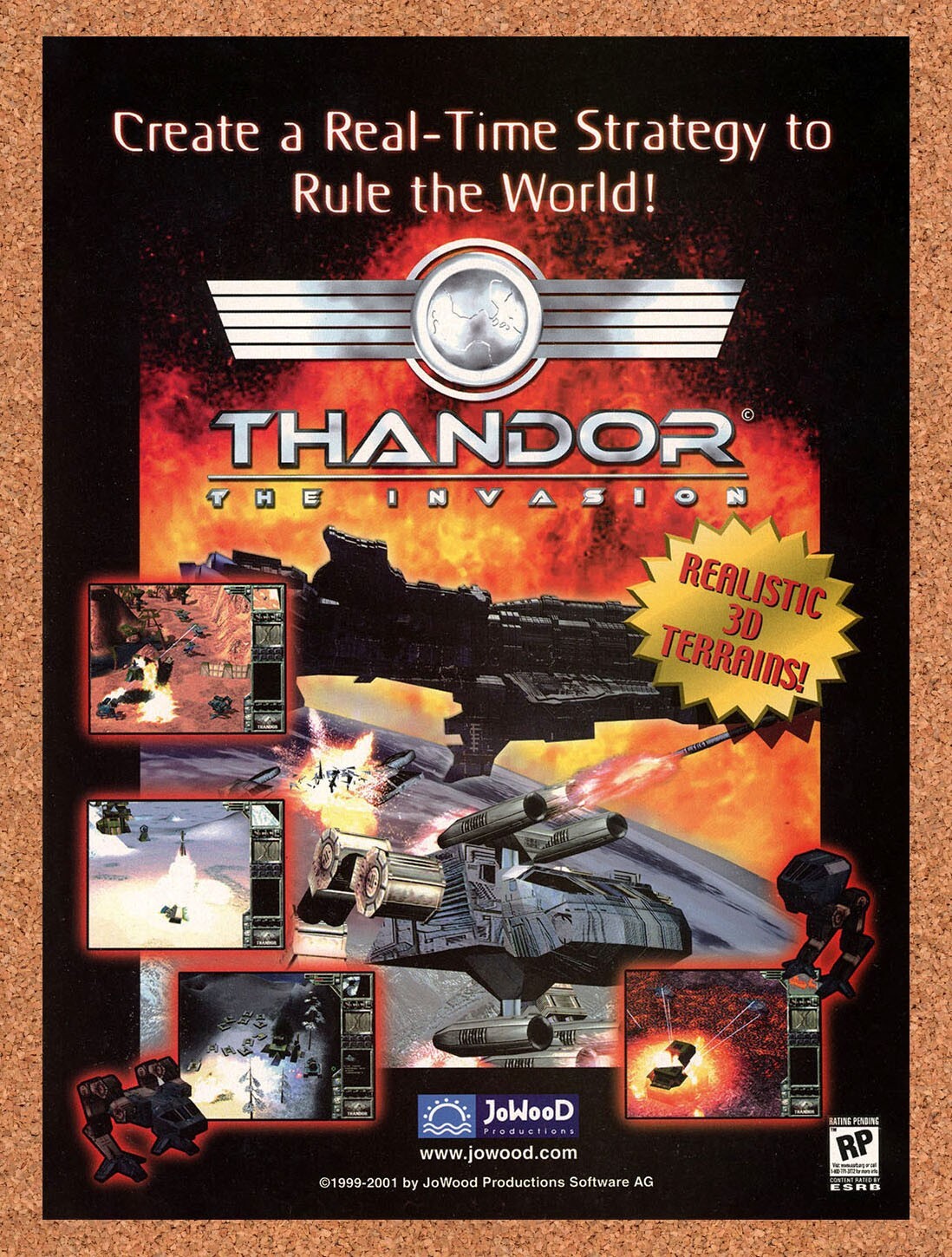 2000 Thandor The Invasion PC Original Advertisement / Retro Wall Art v1