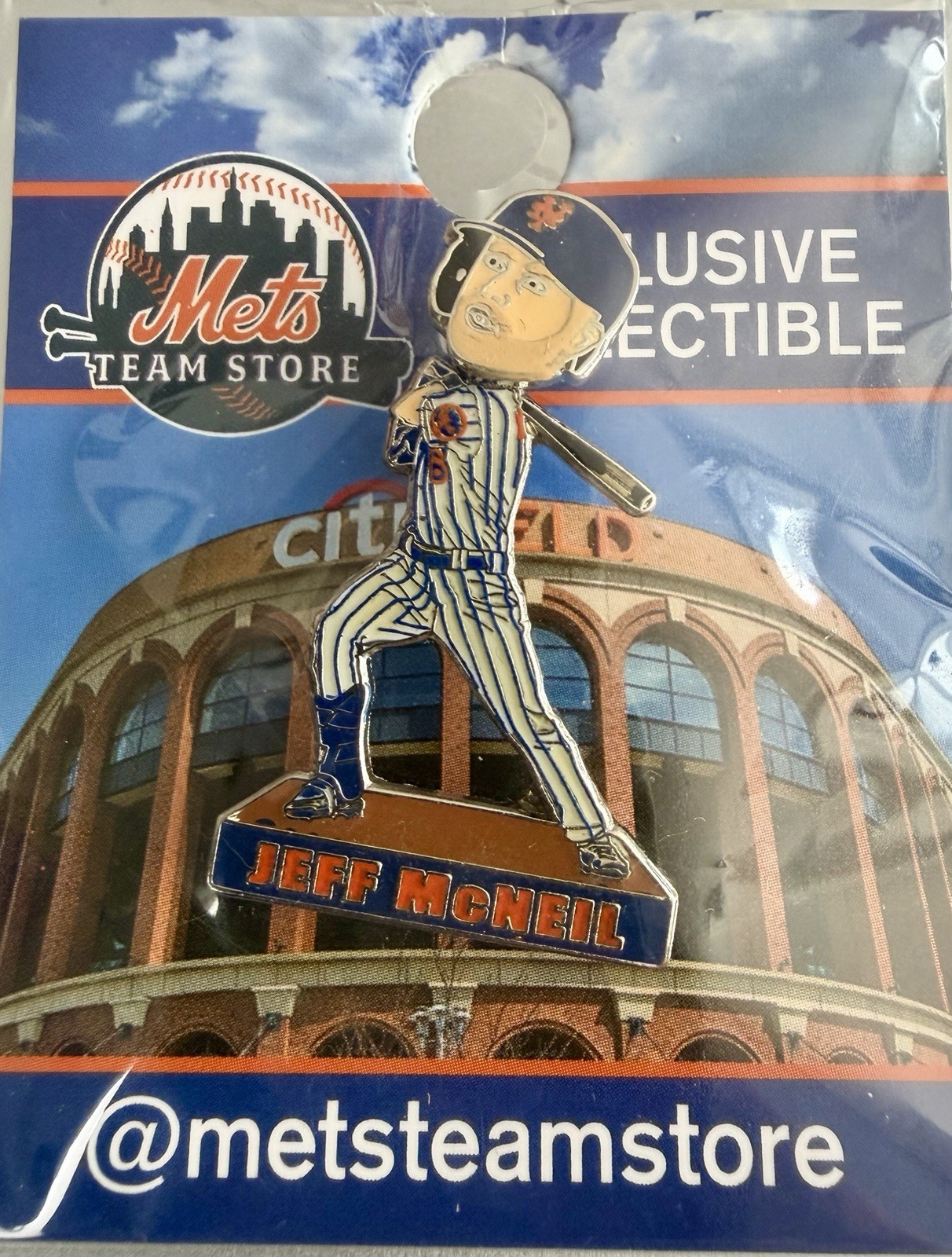 NY METS PIN JEFF MCNEIL BOBBLEHEAD PLAYER PIN CITI FIELD MLB BASEBALL