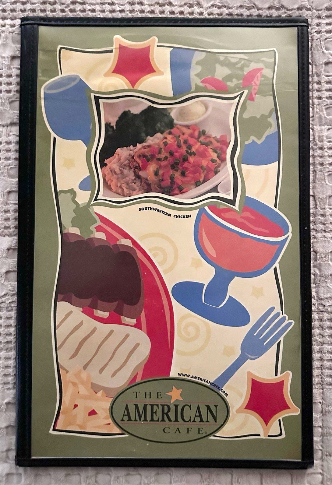 Vintage -  The American Cafe Restaurant Menu - 1990’s. Beautiful condition
