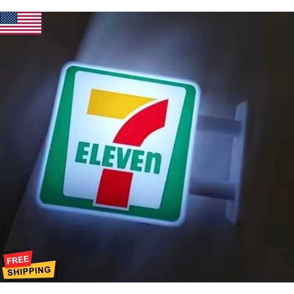 7-Eleven Miniature Light Sign Magnet Convenience Store Mini LED Sign New Japan