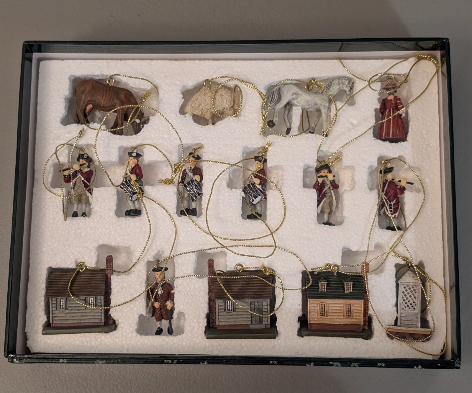 Colonial Williamsburg Collection 15 Miniature Mini Ornaments - 2002 Lang & Wise