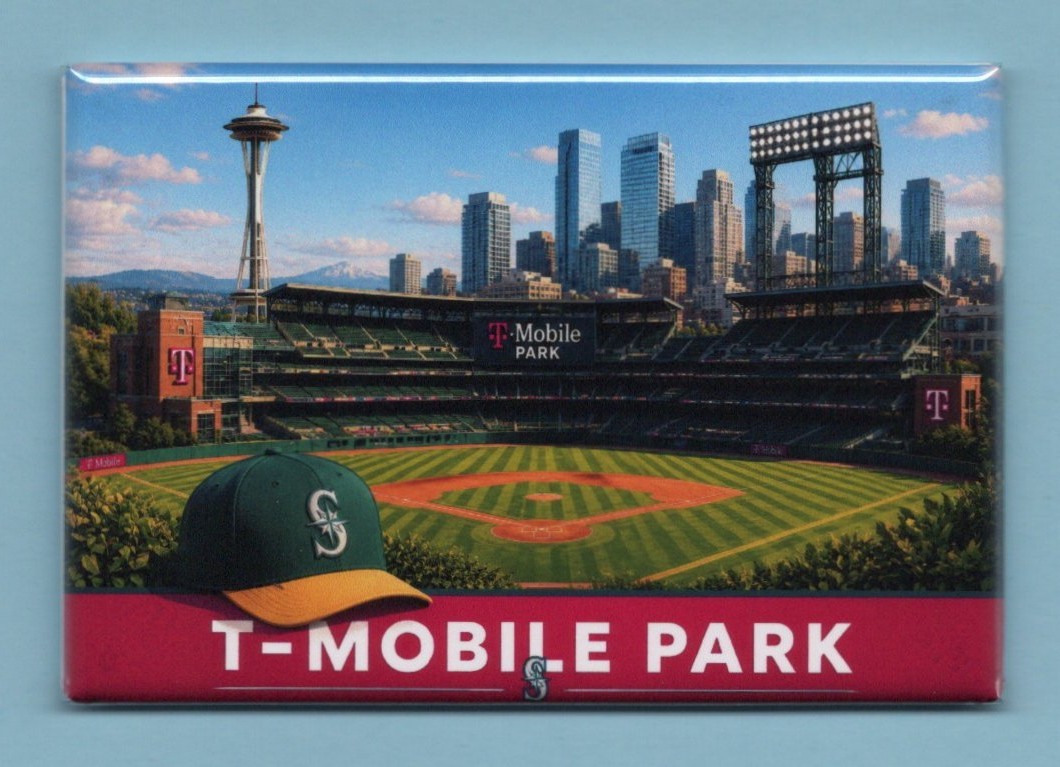 T MOBILE PARK BALLPARK *2X3 FRIDGE MAGNET*  SEATTLE MARINERS BASEBALL STADIUM