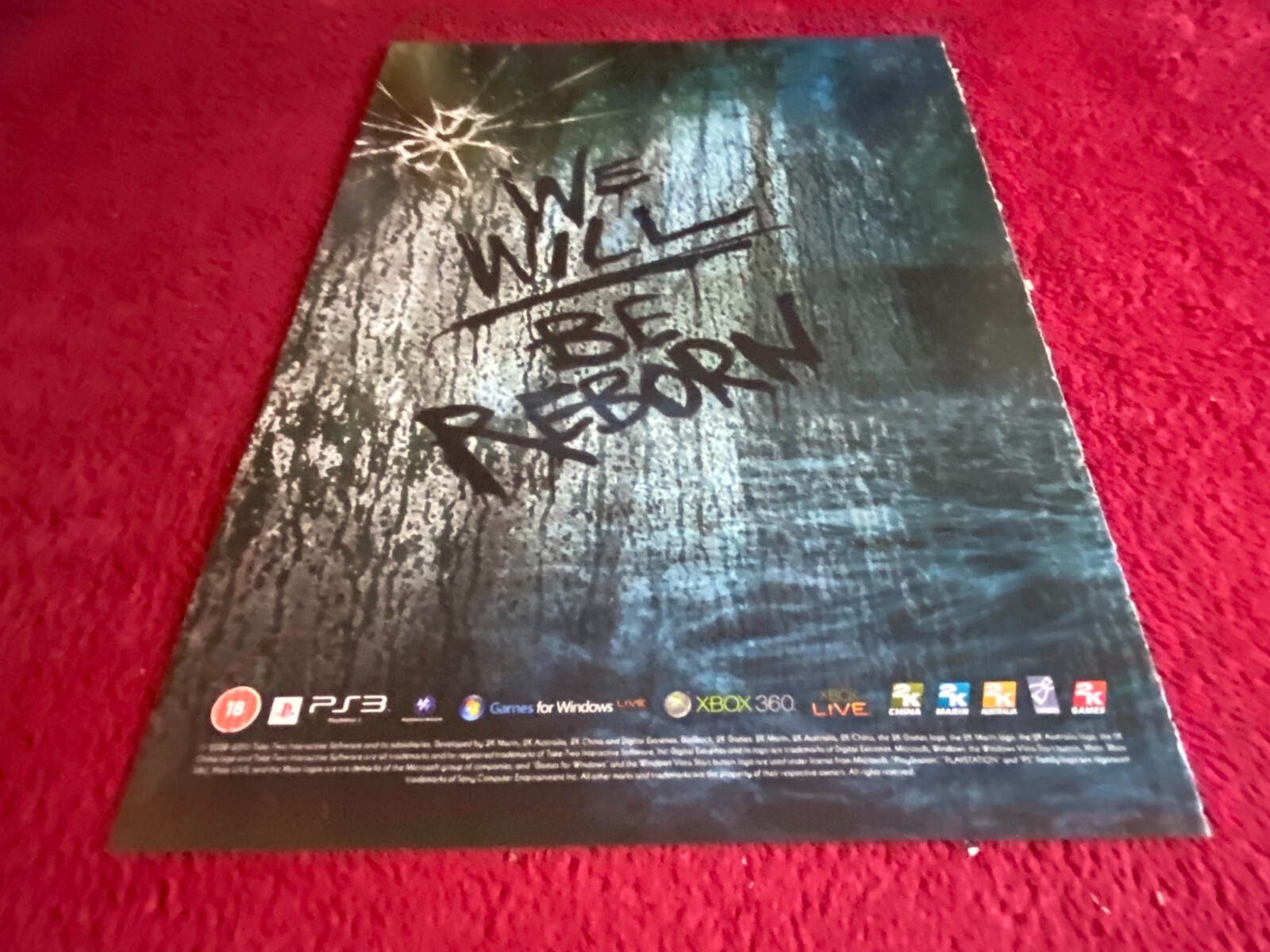 PAD57 2 PAGE GAME ADVERT 12X18 BIOSHOCK 2XBOX 360 & PLAYSTATION