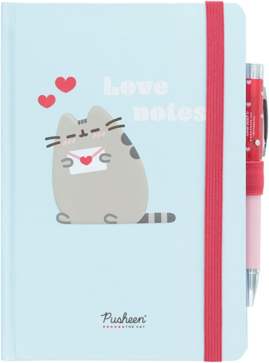 Pusheen Notebook A5 + Pen, Pusheen Gifts