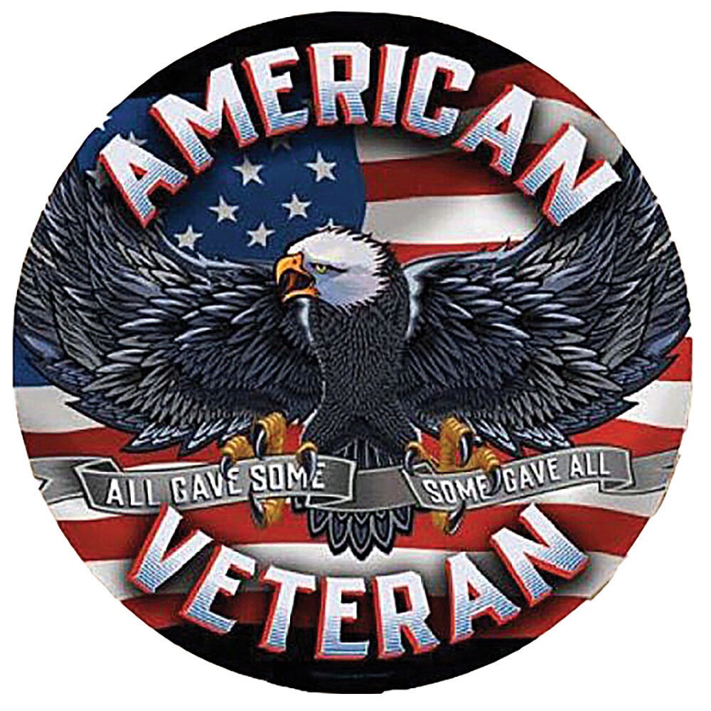 American Veteran Round Metal Sign  MS444