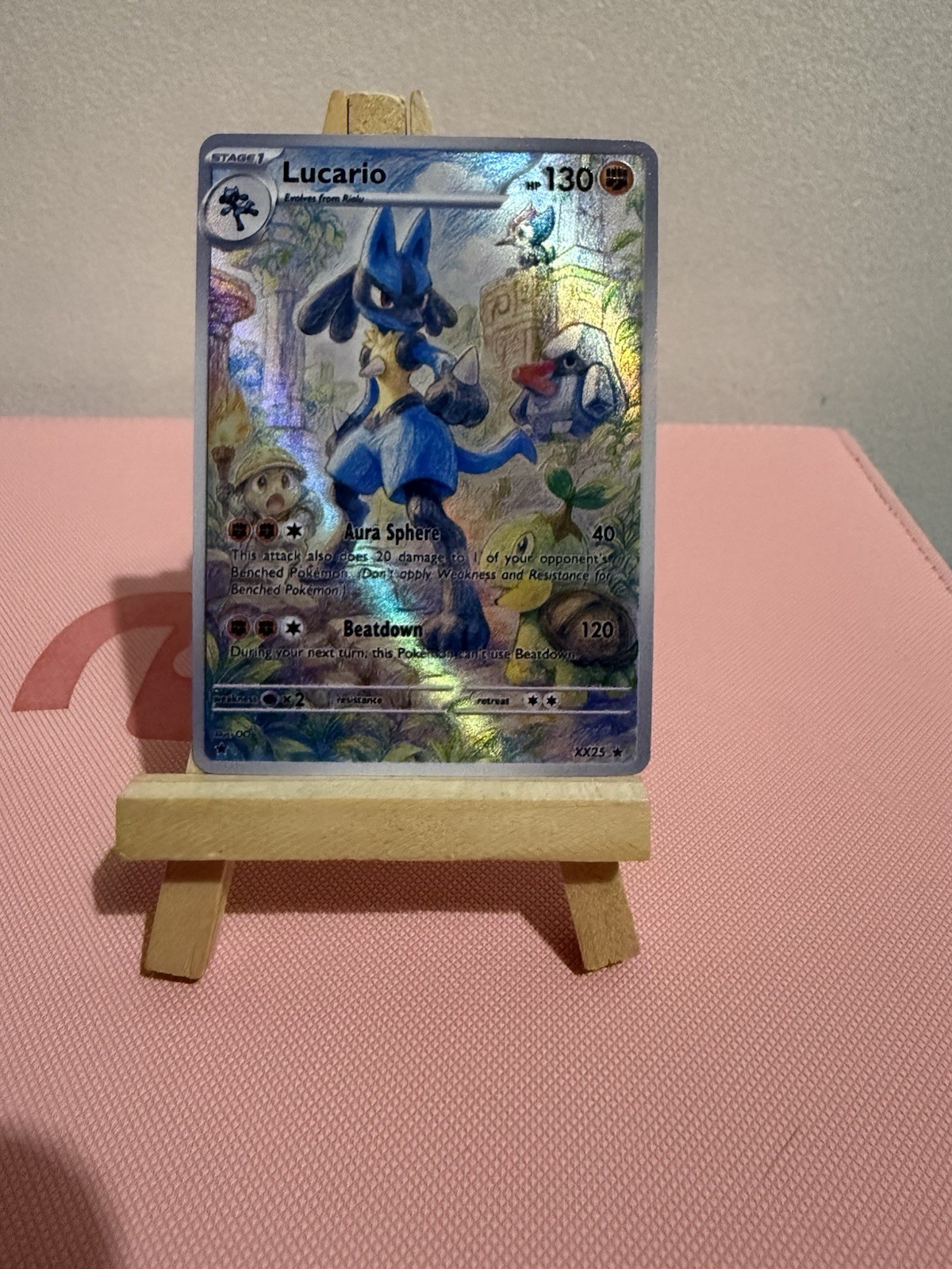 Lucario Explore Pokemon Card DISPLAY CARD
