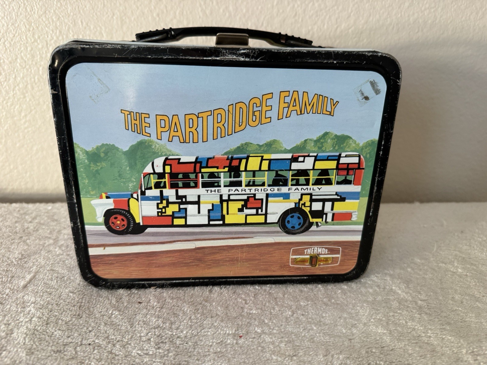 Vintage 1971 The Partridge Family Metal Lunch Box Thermos