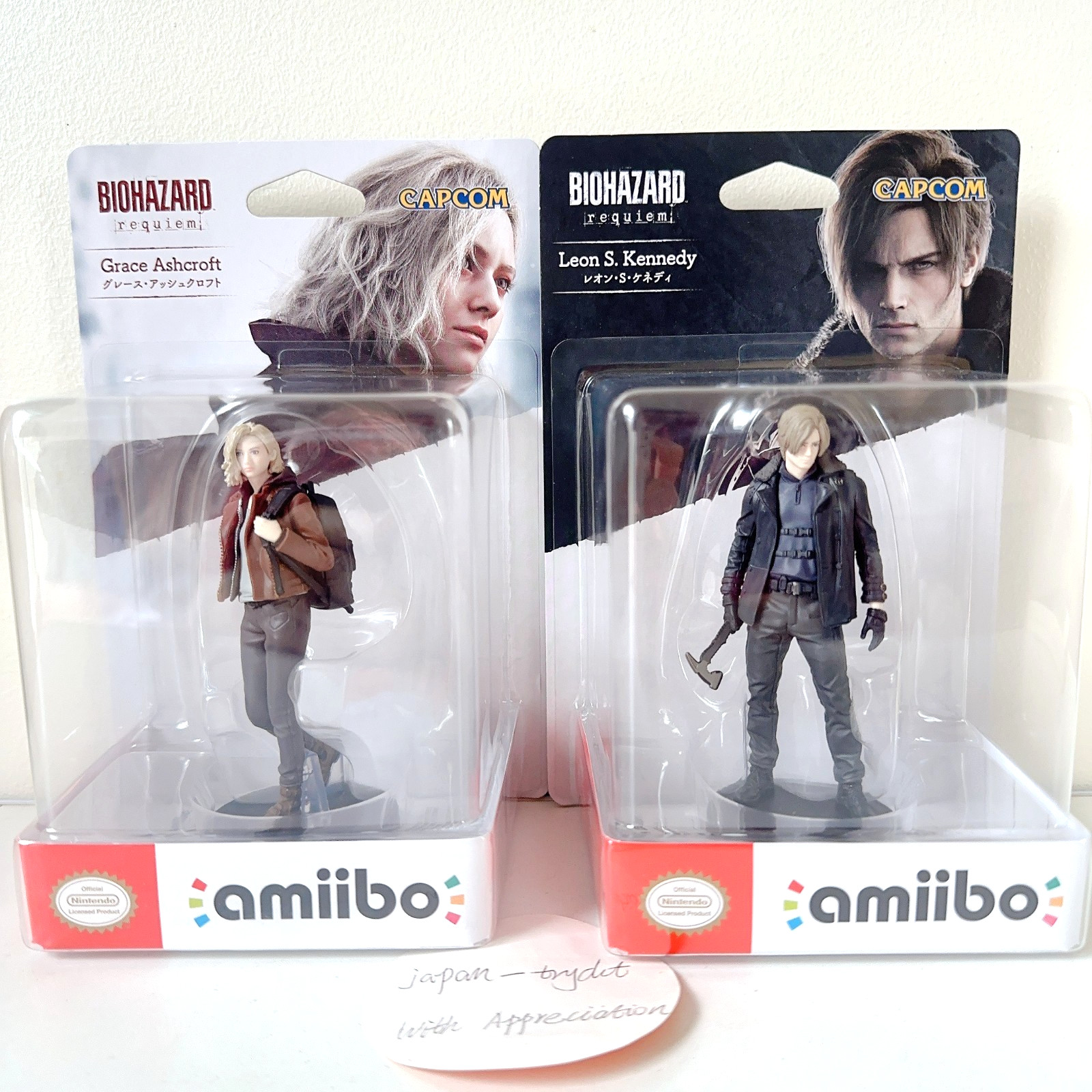 amiibo Biohazard Resident Evil Requiem Leon & Grace Set of 2 Japan New
