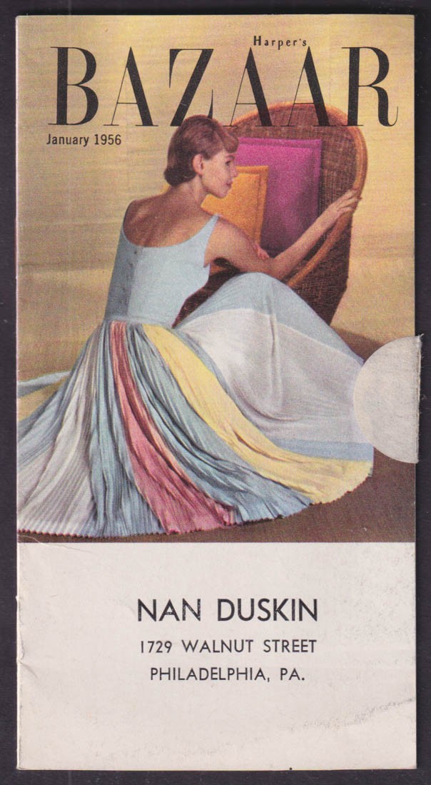 Harper\'s Bazaar David Crystal dresses mailer 1 1956 Nan Duskin Philadelphia