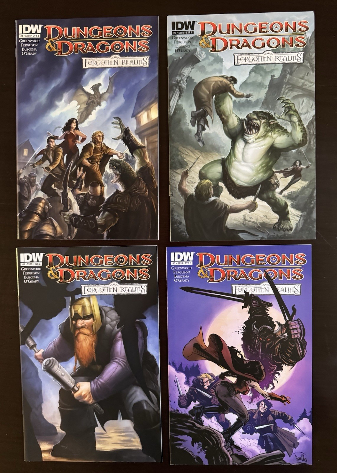 Dungeons & Dragons FORGOTTEN REALMS (5) Comic SET #1 3 4 5 cover B IDW D&D lot