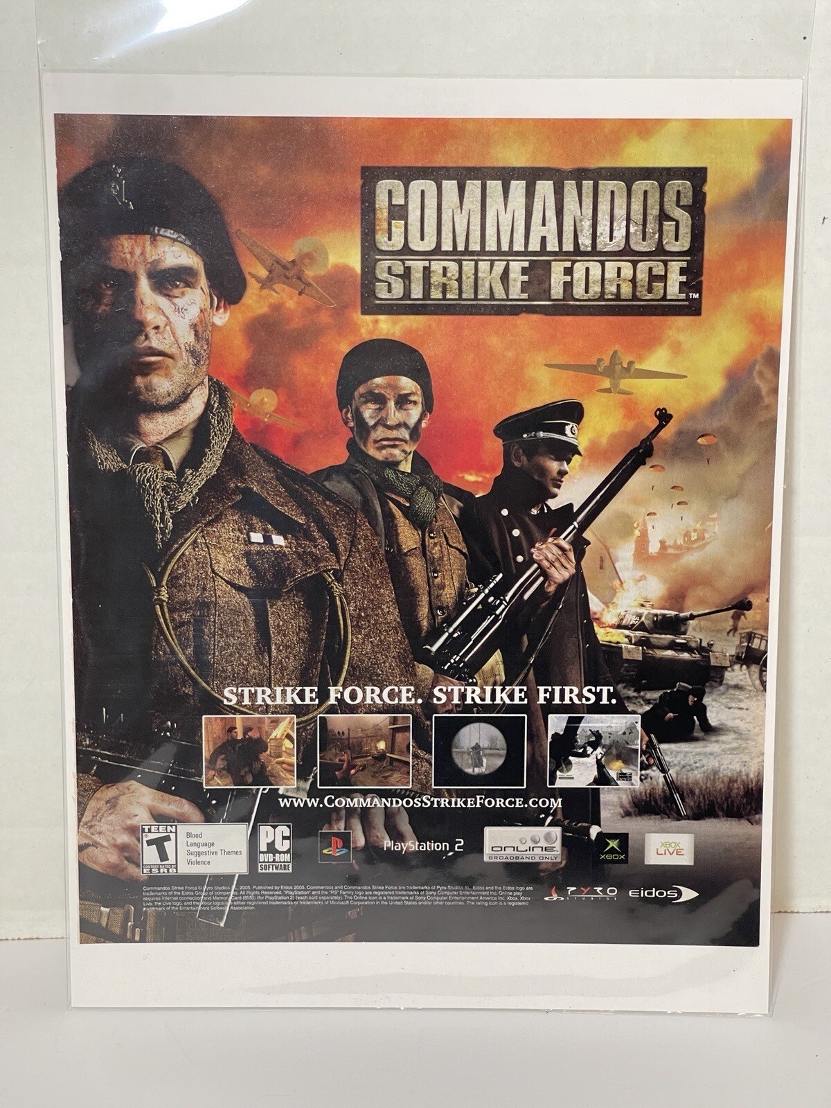 Commandos: Strike Force Xbox PS2 PC 2006 Print Ad/Poster Official WWII Game Art