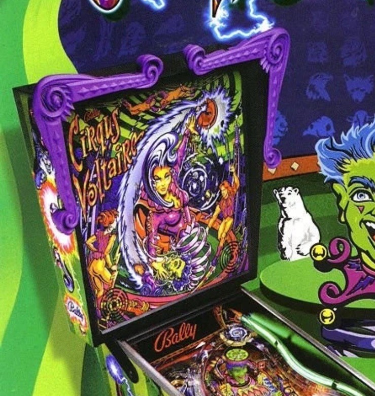Bally Cirqus Voltaire Pinball Head Scrolls ( Ultra RARE )