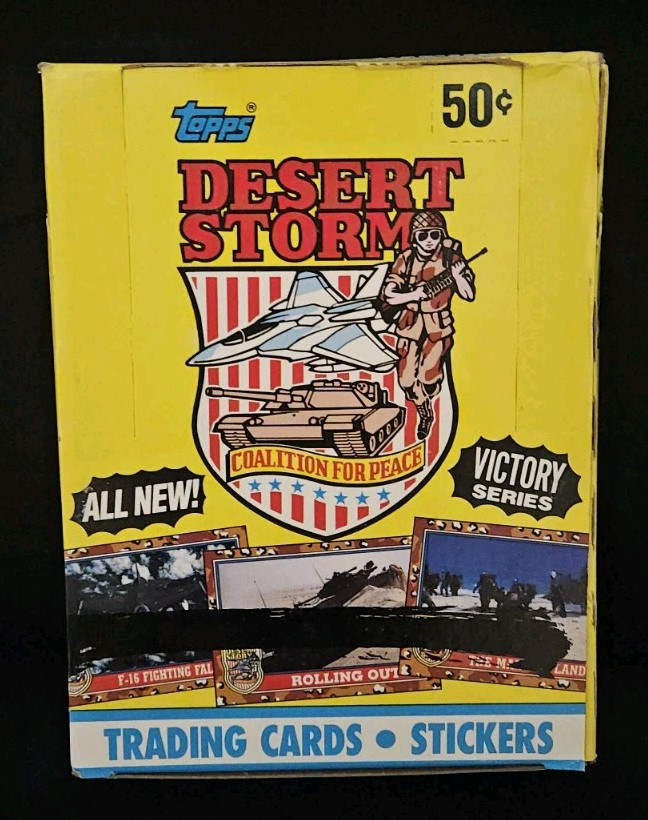 (1) 1991 Topps Desert Storm Victory Series Trading Cards Box From Sealed Case