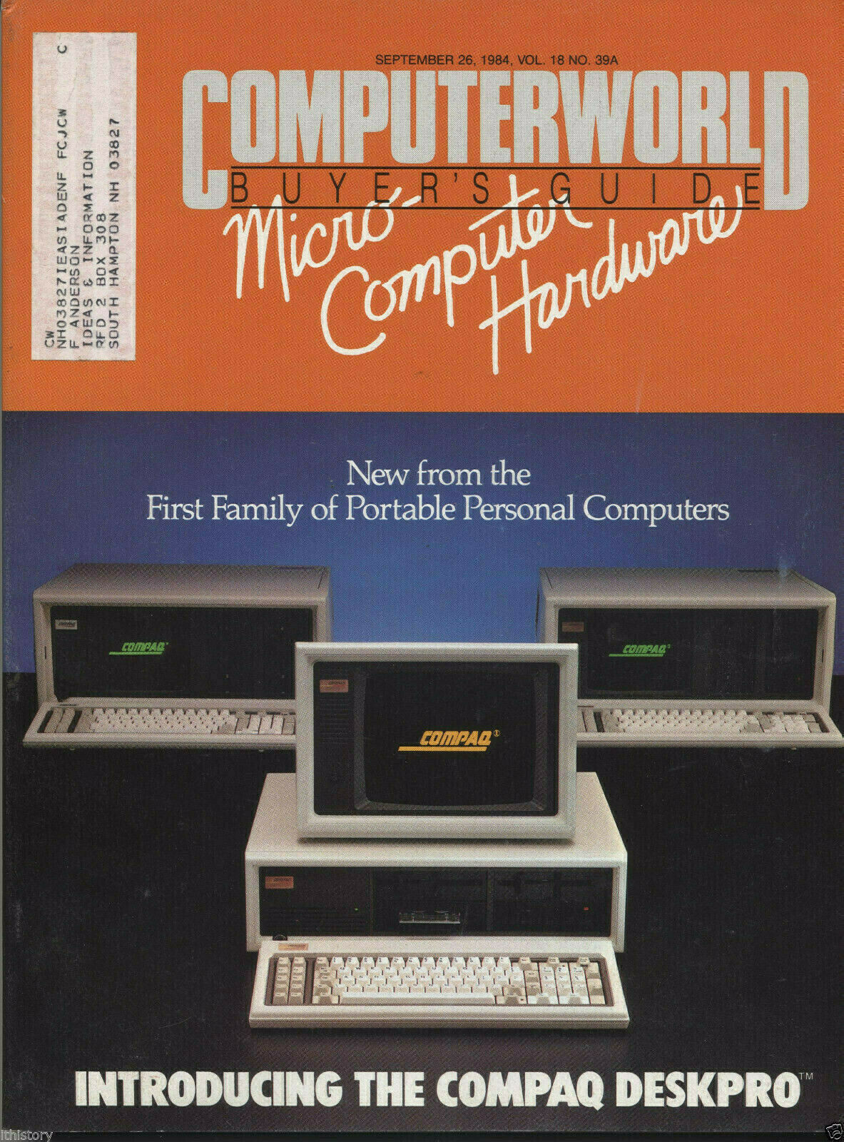 ITHistory (1984/09) COMPUTERWORLD BUYERS GUIDE Magazine (Micro) (ADS/Articles