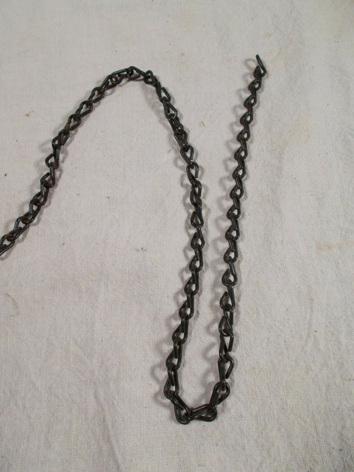 Vtg Unused Steel Steampunk Chain Link Lamp-Clock Double Jack Chain soldby Ft #16