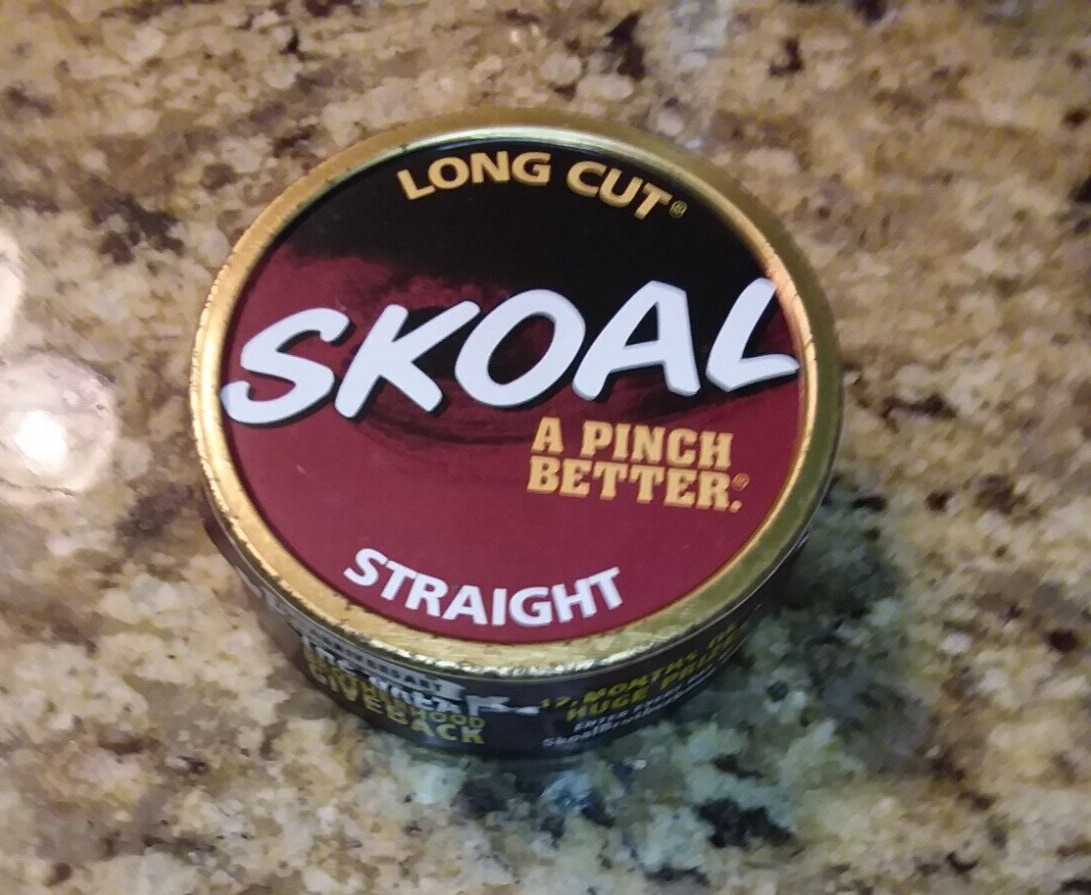 Vintage Skoal Can December 19 2009 Pre Warning Lid Skoal Straight Long Cut