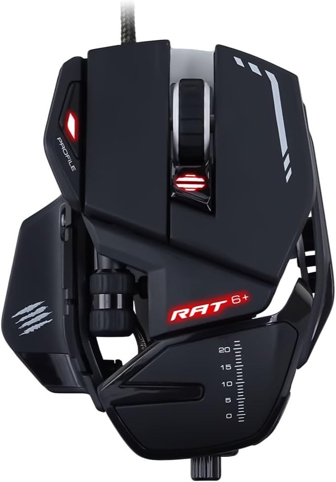 Mad Catz Wired Optical Gaming Mouse, Black, Lightweight Usb, 0.26 Lb