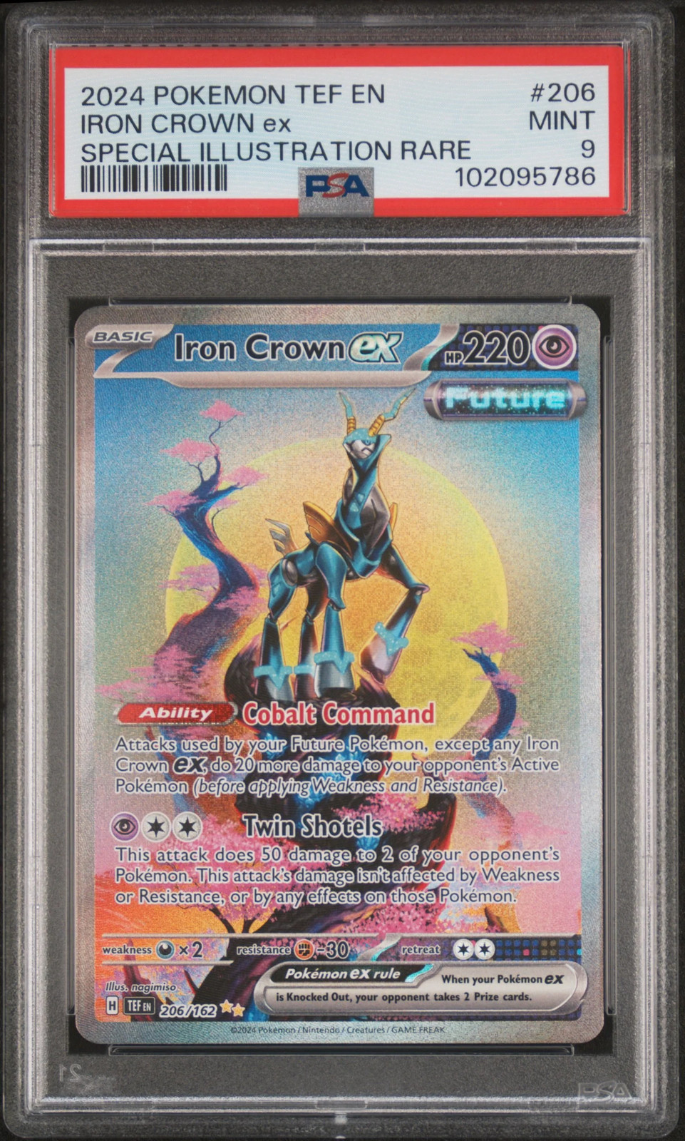 Graded Pokemon - Iron Crown ex (206/162) Temporal Forces PSA 10