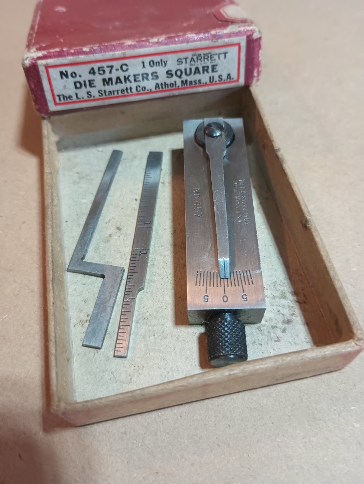 Starrett No. 457-C Die Makers Square, Vintage 1955-1958