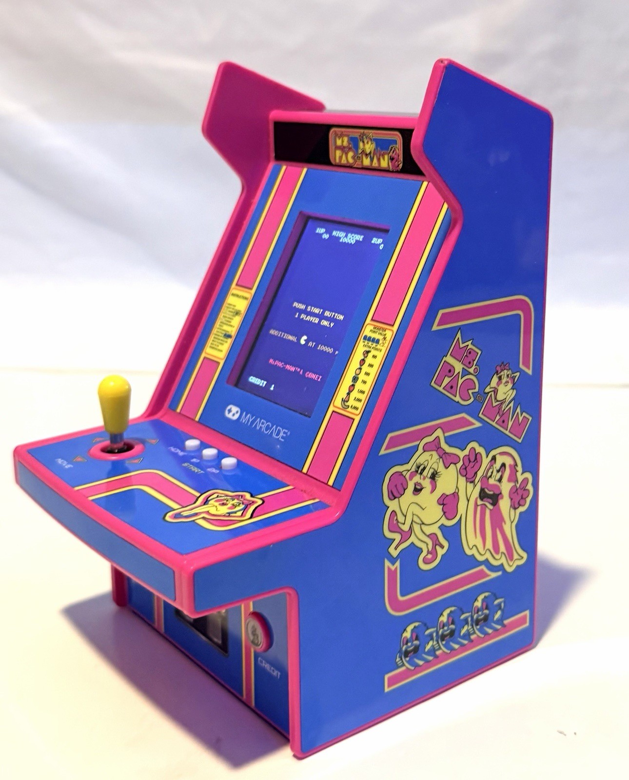 My Arcade Ms. Pac-Man Mini Arcade Cabinet – Desktop Retro Video Game