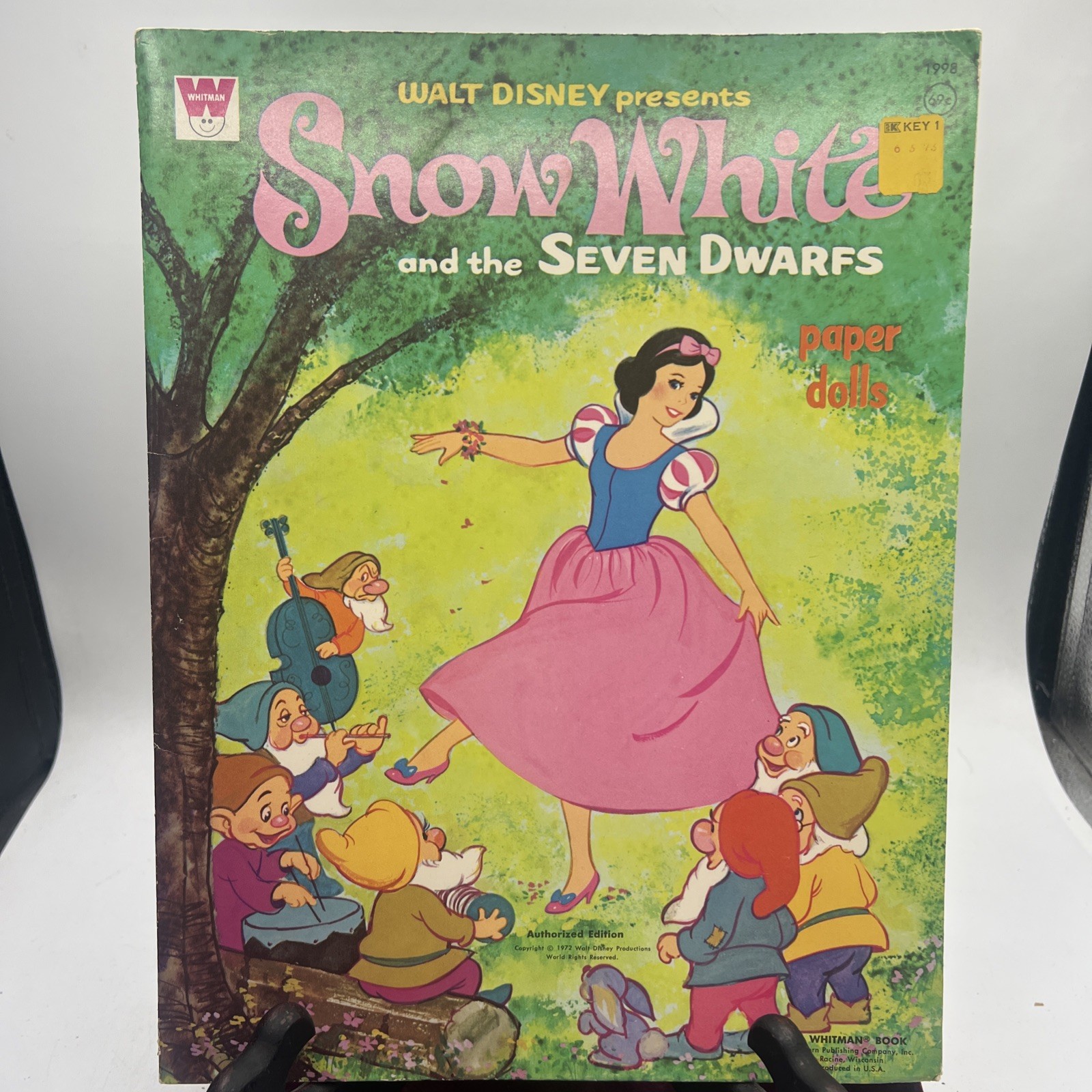 Vintage 1972 Whitman - Disney Snow White and the Seven Dwarfs Paper Dolls Uncut