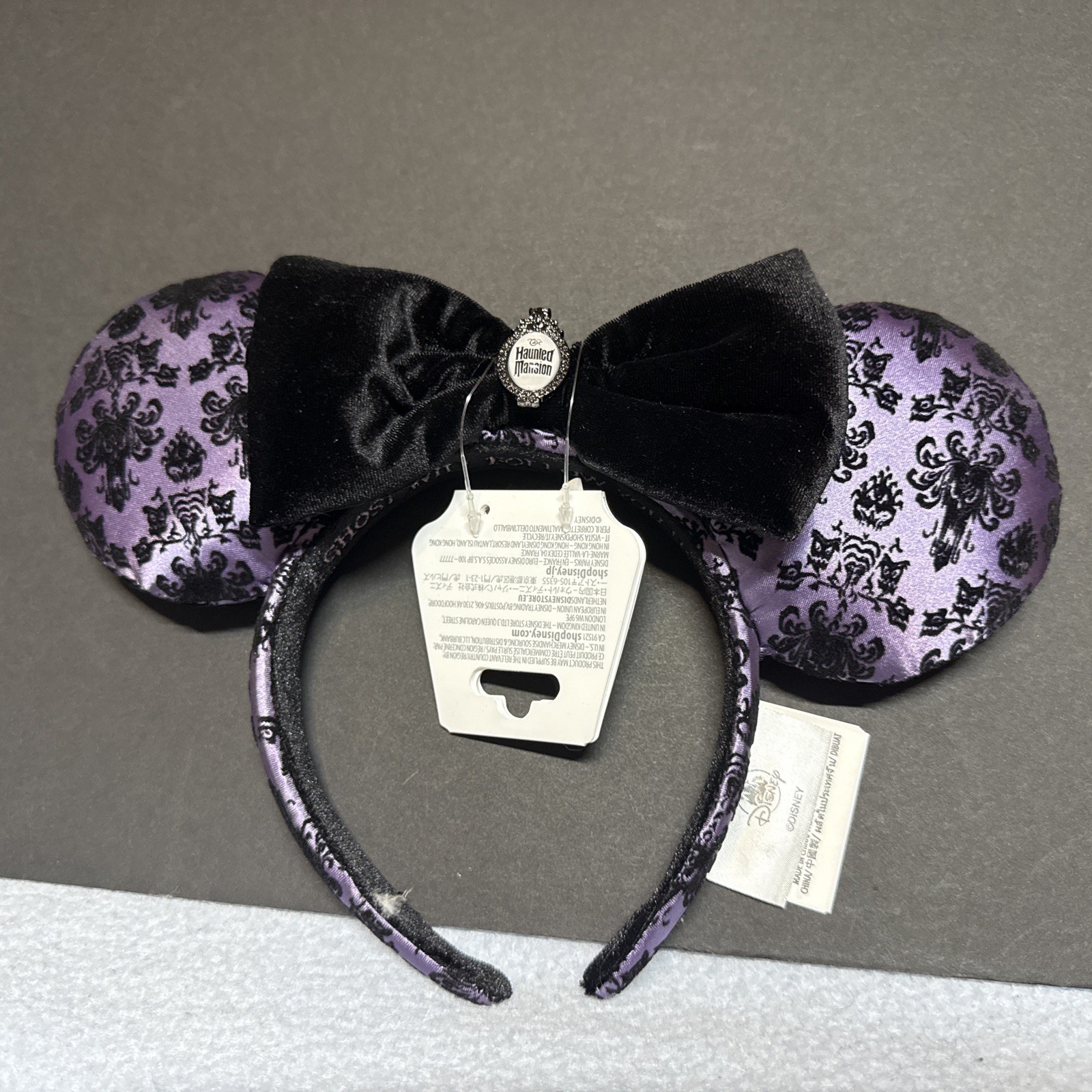 BNWT Disney The Haunted Mansion Wallpaper Minnie Mouse Ear Headband