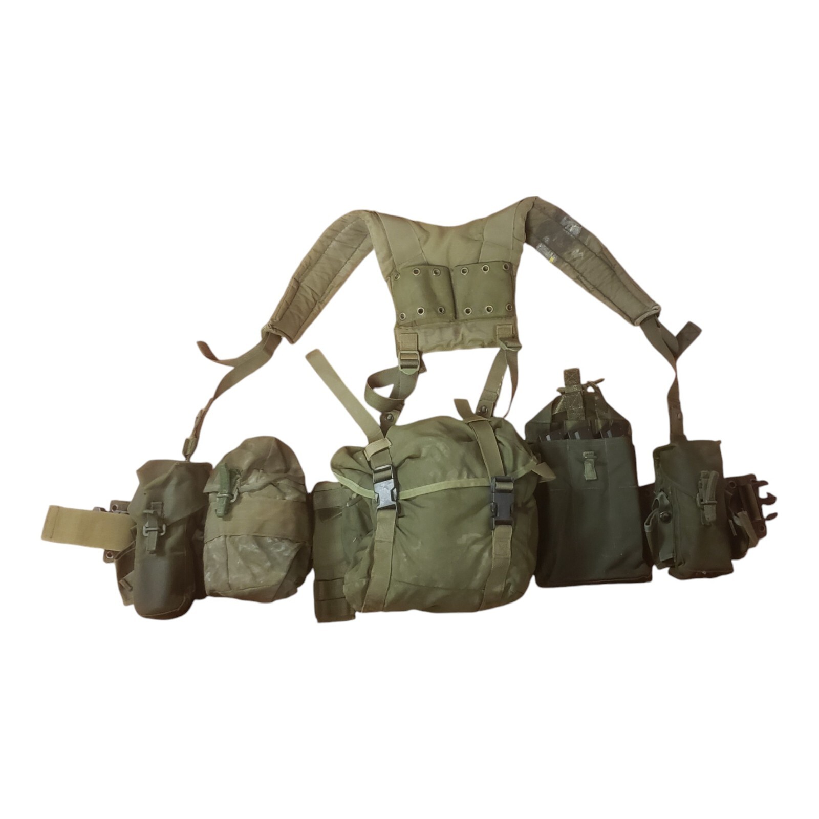 Canadian Armed Forces '82 Pattern SMG Load Bearing 9 Piece Web Set M/L