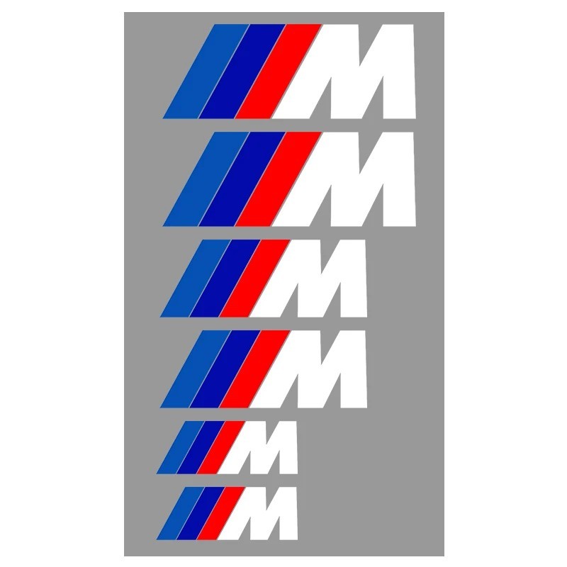 6pcs Car Brake Caliper Sticker Heat Resistant Decals for BMW