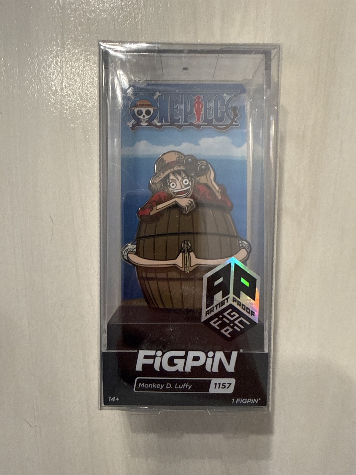 FiGPiN One Piece Monkey D. Luffy w/Barrel #1157 Exclusive *New & Locked*