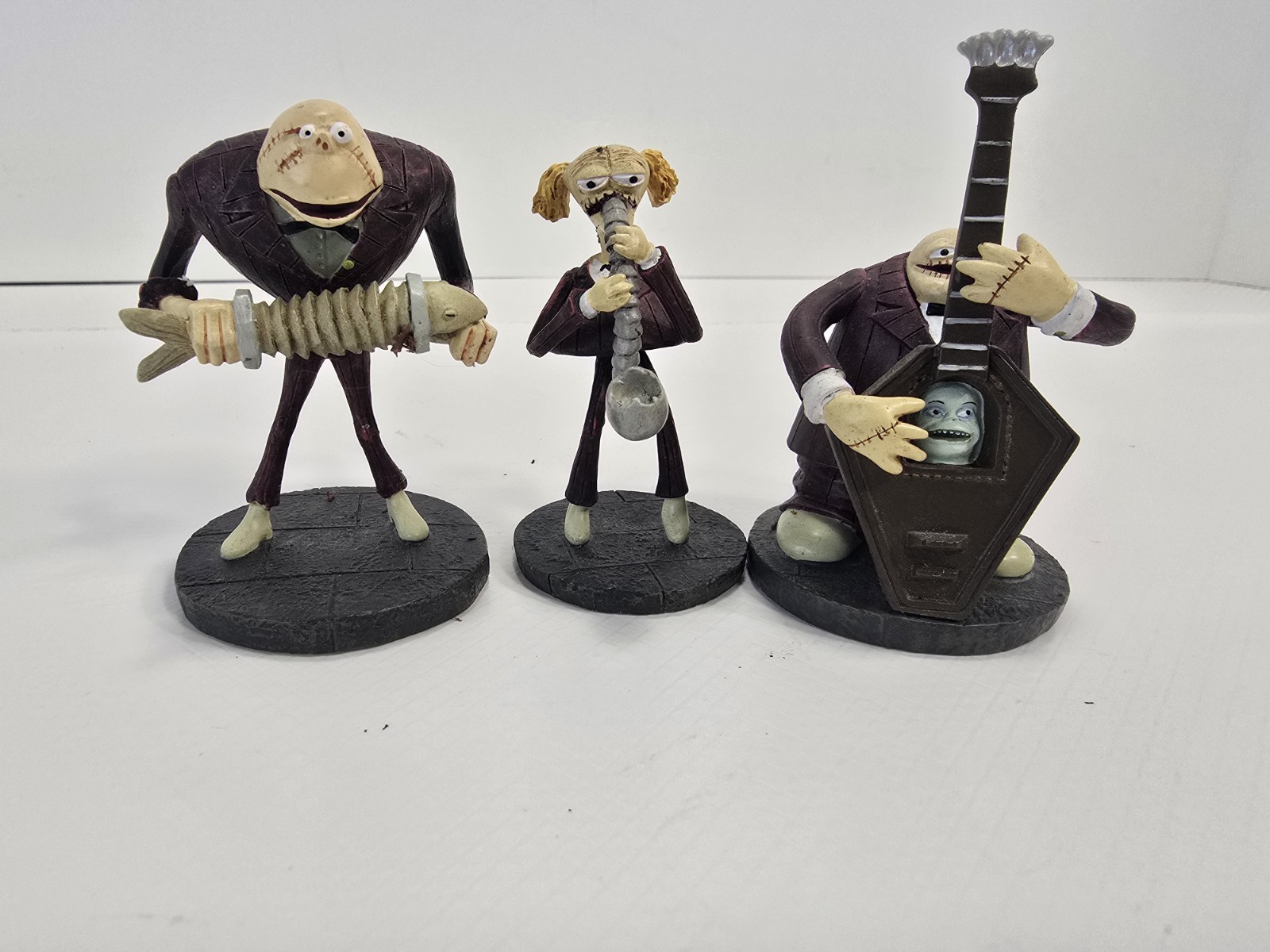 Nightmare Before Christmas Hawthorne Village Figurine Set MADCAP MUSICIANS w/COA