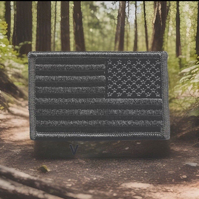 Reverse ACU US Flag Patch Black Gray United States Fits For VELCRO® BRAND Loop