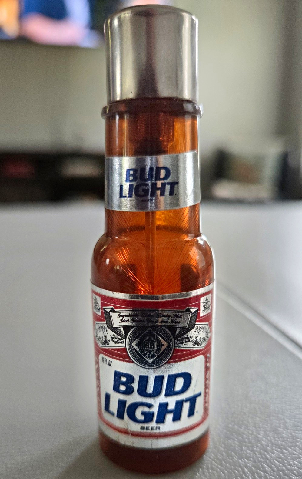 Bud Light Beer Bottle-Shaped Plastic/Resin Lighter Collectible (NO FLUID)