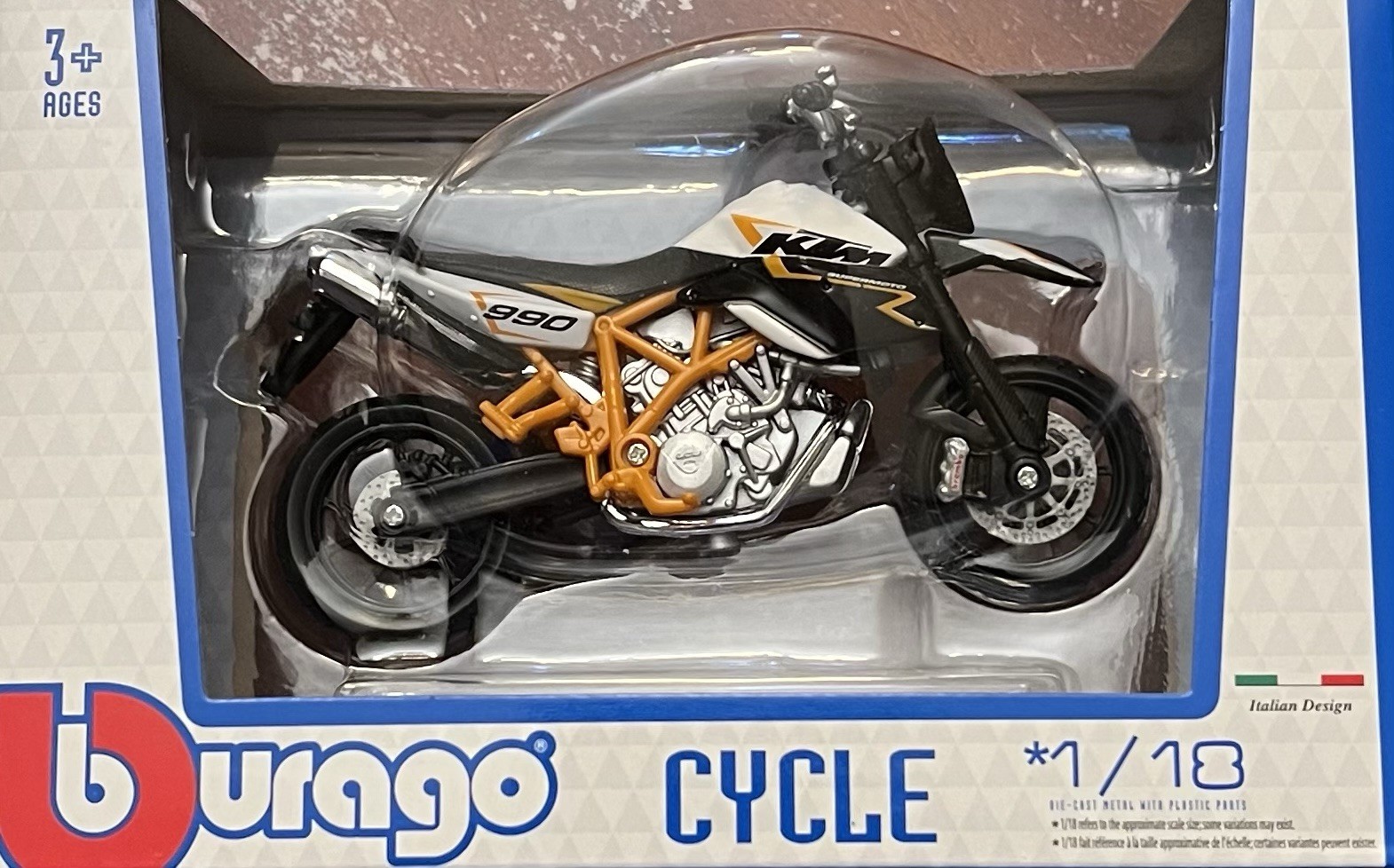 Bburago 1:18 Scale KTM 990 Supermoto R  MOTORCYCLE Bike Collection Model Toy