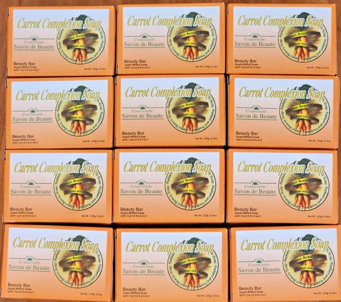 1 DOZEN Carrot Complexion Soap with Carrot Oil 12 BARS 125g Each  