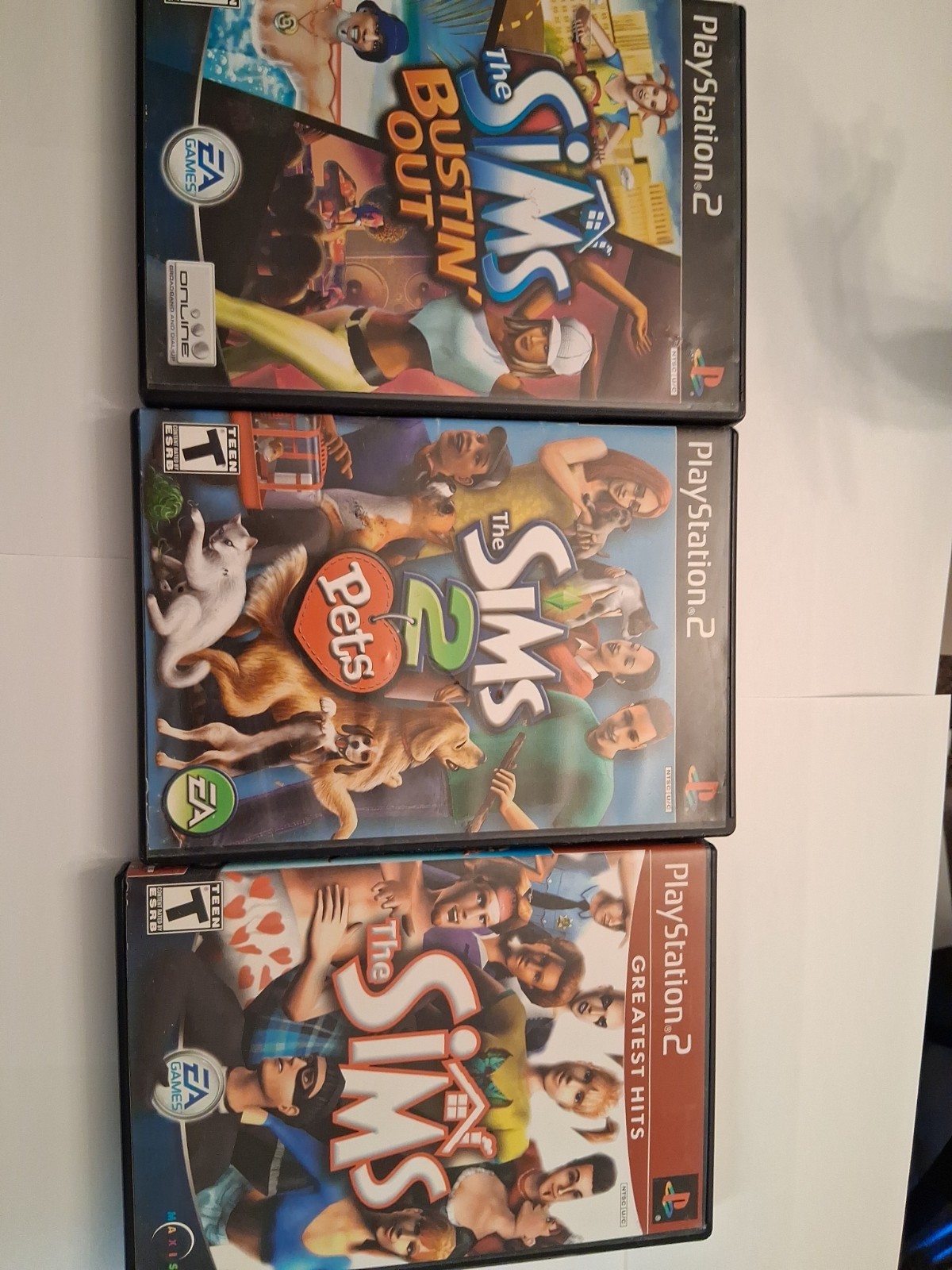 Playstation 2 - The Sims, The Sims-Bustin\' Out, The Sims 2 Pets