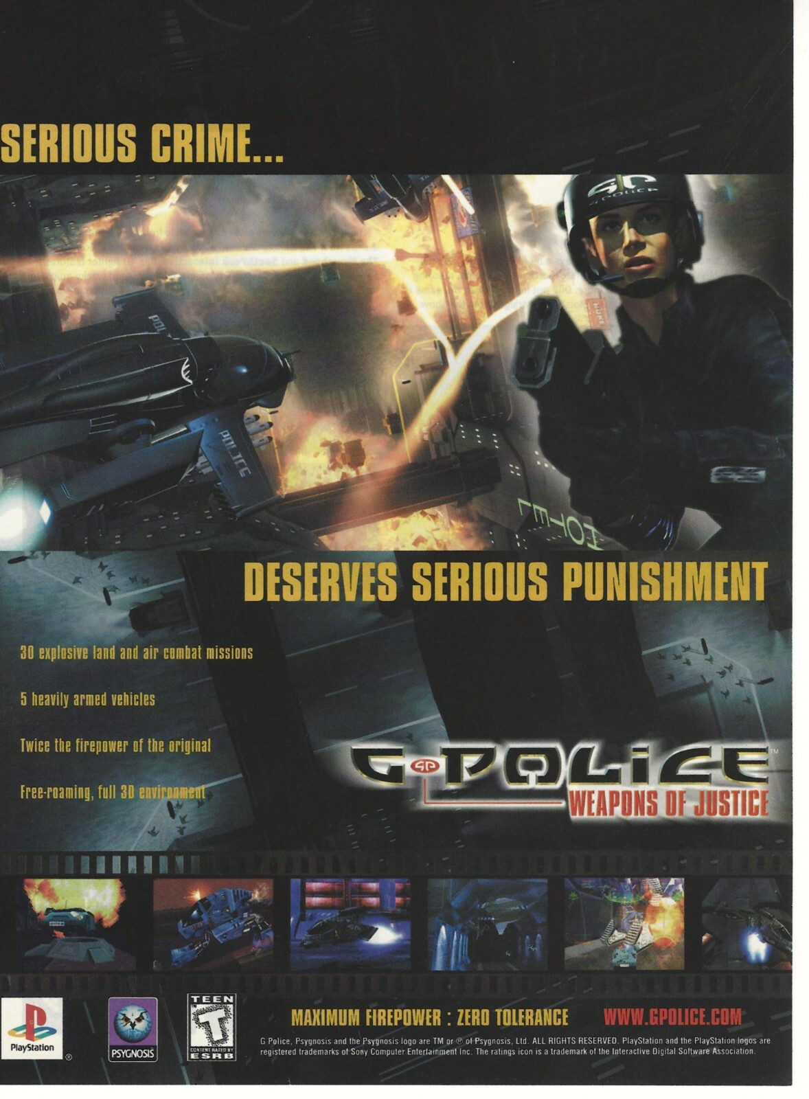 G-Police Print Ad/Poster Art Playstation PS1