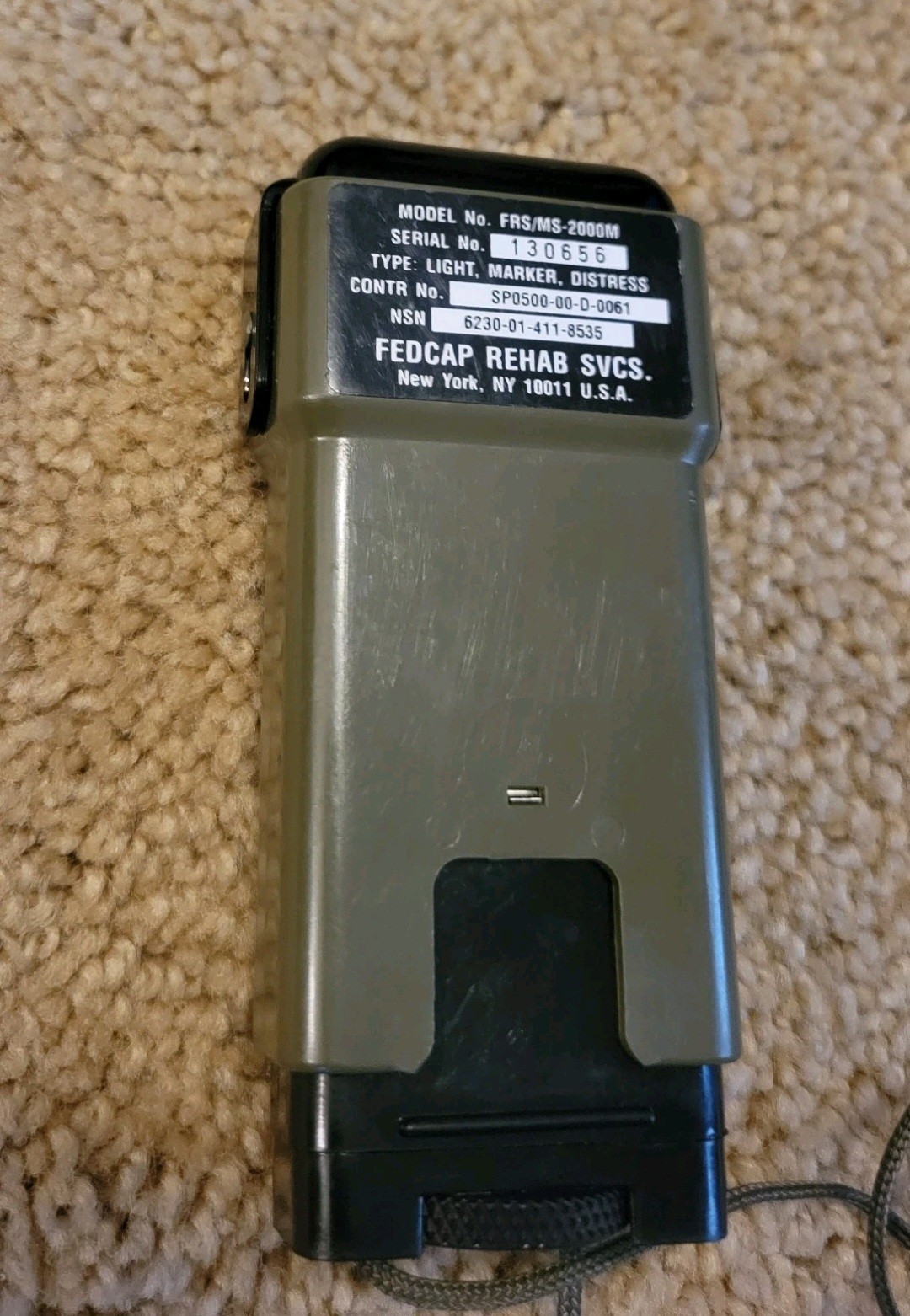 Used USGI IR Strobe MS-2000 Distress Marker Light Military