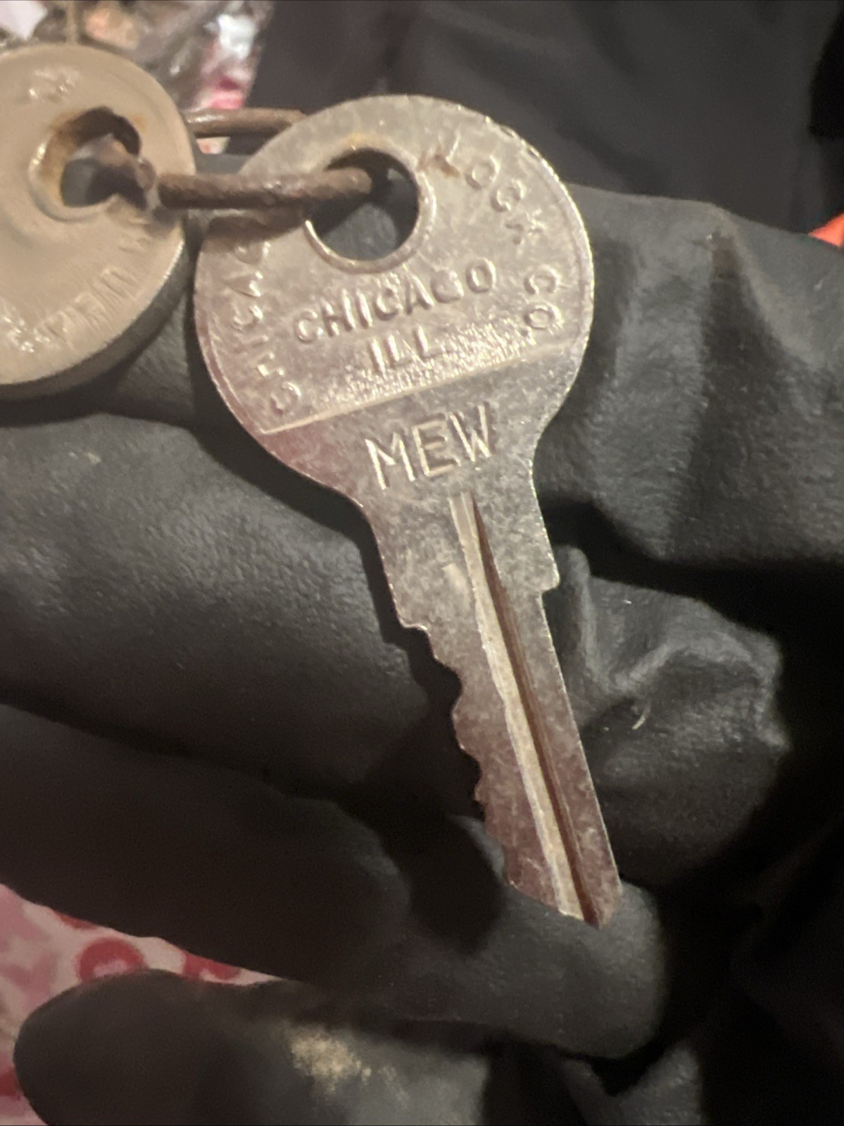 2x Chicago Lock Co. Cylinder Keys (Both stamped MEW)